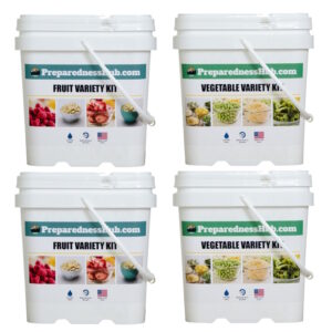 4-Pack Freeze-dried Vegetable & Fruit Kit - 300 Servings